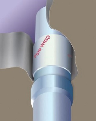 Plastic shop pipe wrap
